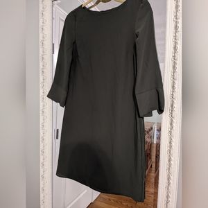 HM olive green shift dress